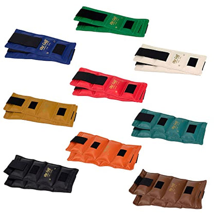 Original Adjustable Ankle and Wrist Weight for Training, Dance, Running, Toning, and Physical Therapy for Men and Women, 9 Piece Set (1 each: 1, 1.5, 2, 2.5, 3, 4, 5, 7.5, 10 lb.)