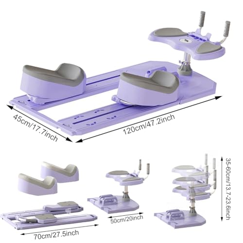 Spine Twist & Stretch Trainer Machine,Adjustable Knee Slide Ab Glider with Dual Rails,Detachable Low Impact Home Workout Equipment for Abs, Glutes, Thighs & Full Body Training