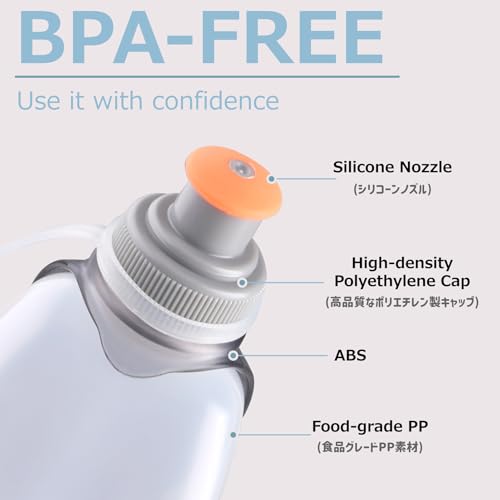Running Water Bottles Flask BPA Free Leakproof Hydration Vest Packs Waist Belt Replacement for Triathlon Marathon Hiking Cycling Climbing Runner - color: #1 250ml/8.5oz with Clip