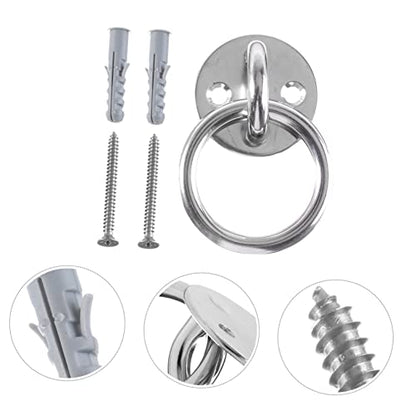 KOMBIUDA 2sets Ring Ceiling Anchor Wall Mount Suspension Trainer Bracket for Swings Battle Ropes