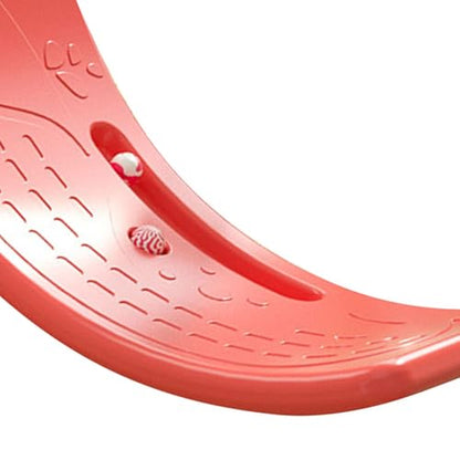 Wobble Balance Board, Kids Rocker Board Plastic Load Bearing 50kg 110.2lb Children's Wobble Board Balance Training Board for Exercise Indoor Birthday Gift - color: Red