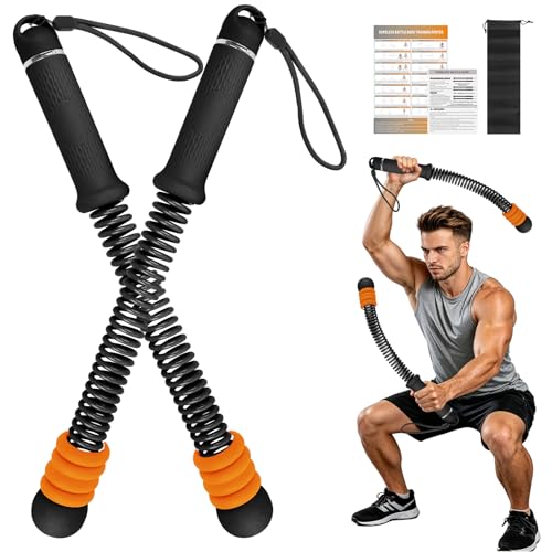 Cordless Battle Ropes, Ropeless Battle Rope for Home Gym, with 8 Adjustable Weight Rings, Portable Low-Noise Fitness Equipment for HIIT and Low-Impact Cardio Workouts (Black - A) - color: Black（type A）