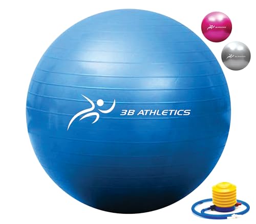 Anti-Burst Yoga Ball for Pregnancy, Slip Resistant Exercise Ball, 2 Sizes – Fitness Equipment for Home Gym, Exercise Equipment for Women, Pregnancy Must Haves, Maternity Support, Home Gym Accessories
