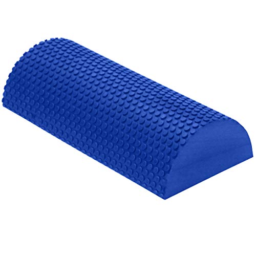 High Density EVA Foam Roller for Physical Therapy – Deep Tissue Massager with Textured Bumps for Myofascial Release & Fitness Training - Lightweight & Durable 12" Half Foam Roller – Made in the USA - size: 12" Half Roller