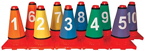 Set of 10 Durable Nylon Numbered Cone Collars (Cones not Included) - size: Numbers 1-10