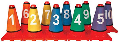 Set of 10 Durable Nylon Numbered Cone Collars (Cones not Included) - size: Numbers 1-10