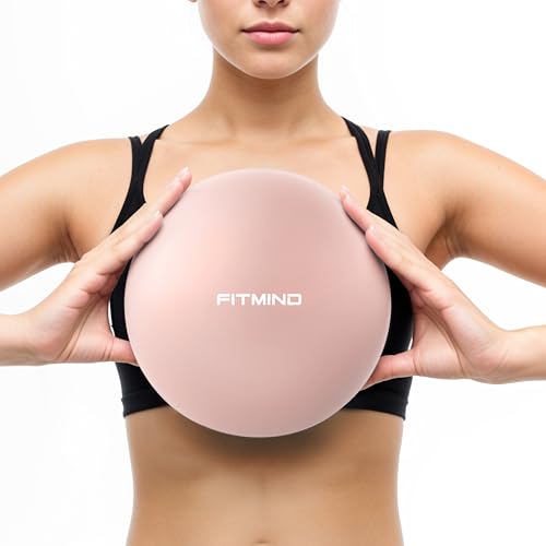 FITMIND_Pilates Ball 10 Inch Anti-Burst Slip Resistant Mini Yoga Ball for Fitness, Core Training, Physical Therapy, Balance, Stability, Stretching 200kg 440lbs Capacity