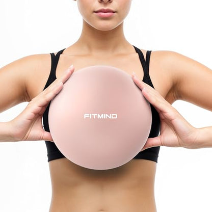 FITMIND_Pilates Ball 10 Inch Anti-Burst Slip Resistant Mini Yoga Ball for Fitness, Core Training, Physical Therapy, Balance, Stability, Stretching 200kg 440lbs Capacity