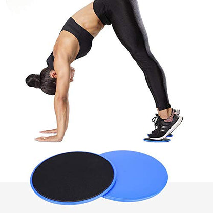 2Pcs Exercise Sliders, Sliding Disc Fitness Core Slider Dual Sided Use Sport Full Body Workout on Carpet Hardwood Floors