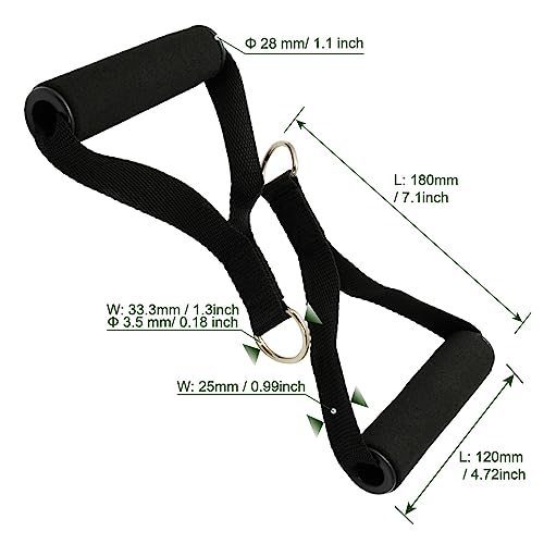 Resistance Loop Exercise Bands Exercise Bands for Home Fitness, Stretching, Strength Training, Physical Therapy,Elastic Workout Bands for Women Men Kids - color: Black-2x Handles, style: Handles