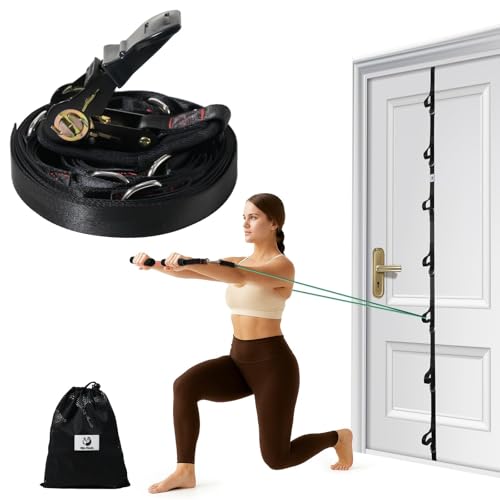 Door Anchor Strap for Resistance Bands, Door Exercise Equipment with Ratchet Adjust Tighten, Multi Point Anchor Gym Attachment, Portable Door Resistance Bands for Home Gym Workouts - style: Door Anchor Strap
