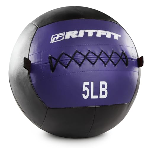 RitFit Soft Medicine Ball/Wall Ball for Strength and Conditioning Workouts, Core Training