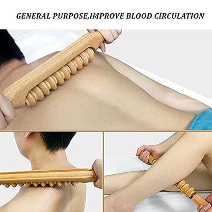 Wood Therapy Massage Tools,Gua Sha Rolling Stick Manual Massage Sticks,Lymphatic Drainage Massager for Maderotherapy,Relax Muscles and Relieve Body Aches 20.4INCH - color: Style D 20.4inch