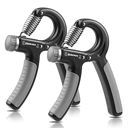 NIYIKOW 2 Pack Grip Strength Trainer, Hand Grip Strengthener, Adjustable Resistance 22-132Lbs (10-60kg), Forearm Strengthener, Perfect for Musicians Athletes