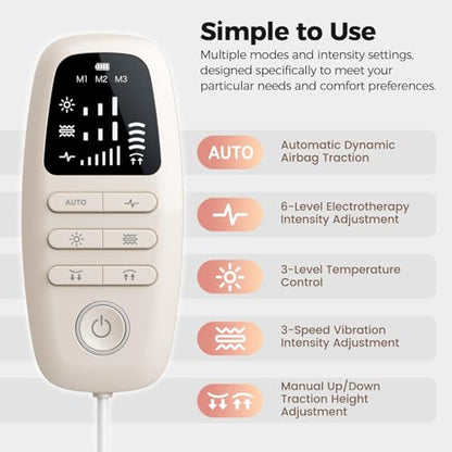Quadruple Fusion Lower Back Massager for Back & Sciatica Pain Relief, Back Stretcher for Spinal Decompression, Lumbar Traction Device with Rocking Stretch & Height Adjust, Relaxation & Exercise Gift