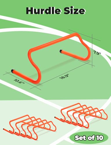 GHB Hex Agility Rings 1 Pack and 10 Pack 8" Agility Hurdles