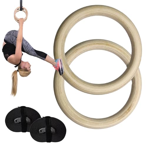 Exercise Rings with Straps Buckles Pull Up Exercise Rings Gymnastic - color: 28mm