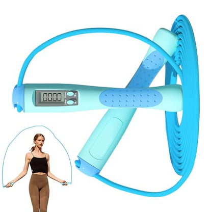 Skipping Rope with Counter, 2.8m Smart Skipping Rope with Counter, Smart Jump Rope, Adjustable Digital Counting Jump Rope, Jump Ropes for Fitness, Digital Jump Rope for Home Gym, Fitness Exercise