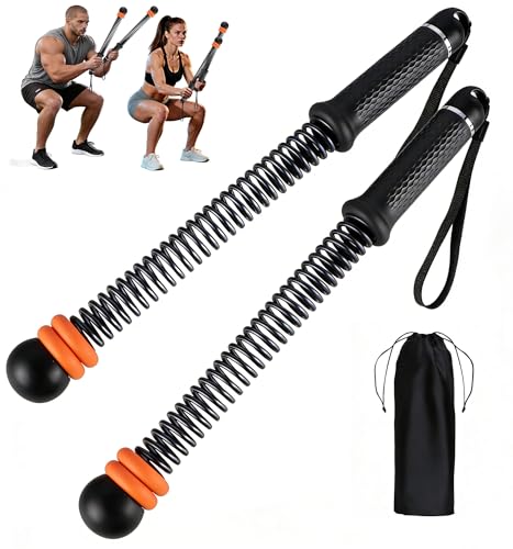 2PCS Weighted Ropeless Battle Ropes, Cordless HIIT Workout Equipment - color: Orange