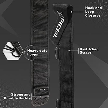 PICSIL Dip Belt, Weighted Belt, Weightlifting Belt for Training, Fitness, Gym (Large)