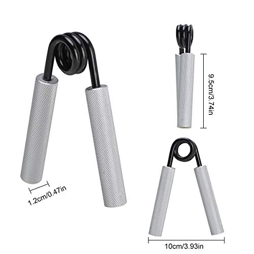 Hand Grip Strengthener,3 Pack (150,200,250lbs) Grip Strength Trainer Forearm Strengthener Hand Strengthener for Home Gym & Office - color: Silver