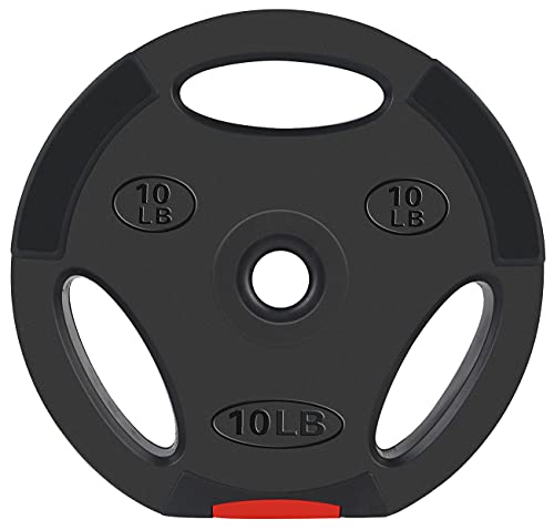 Signature Fitness Vinyl Standard Plate Weight Plate for Strength Training and Weightlifting, Multiple Sizes