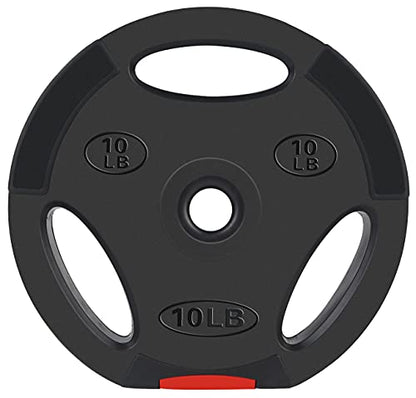 Signature Fitness Vinyl Standard Plate Weight Plate for Strength Training and Weightlifting, Multiple Sizes