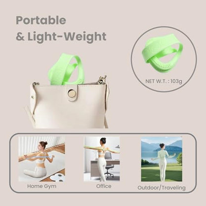 Figure 8 Resistance Band with Non-Slip Handles - color: 25LB Green