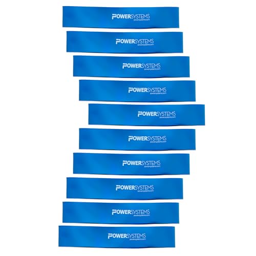 Power Systems Versa Loops Commercial Grade Resistance Bands 10 Pack Color Coded Exercise Loop Bands for Strength Training Physical Therapy Home Gym - style: Heavy