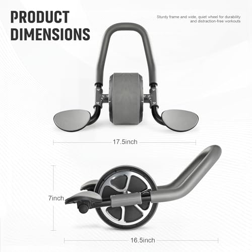 Ab Roller Wheel with Elbow Support and Kneeling Mat Automatic Rebound Abdominal Wheel Abs Abs workout equipment for Home and Gym Exercise Roller for Core Workout