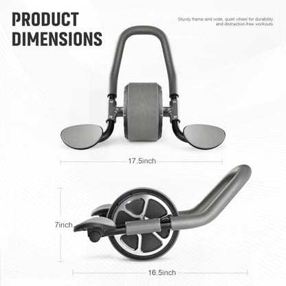 Ab Roller Wheel with Elbow Support and Kneeling Mat Automatic Rebound Abdominal Wheel Abs Abs workout equipment for Home and Gym Exercise Roller for Core Workout