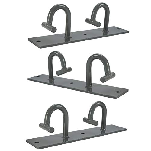 HECASA Workout Wall Mount Anchor, Resistance Band Wall Anchor, Fitness Ceiling Hook for Home Gym, Body Weight Straps, Suspension Strength Trainings 3 Sets