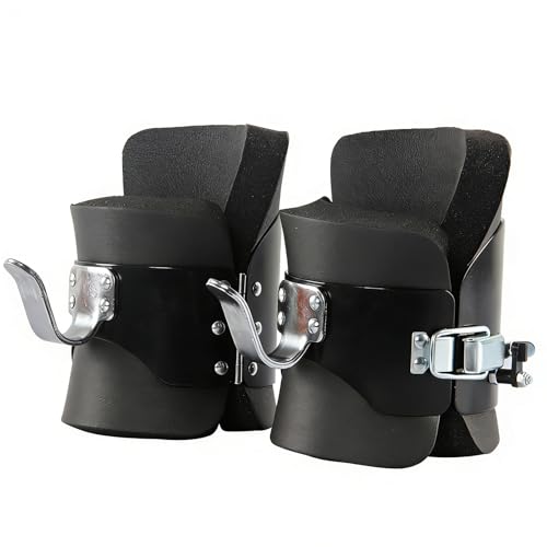 Anti Gravity Inversion Hang Up Boots - Heavy Duty Ankle Holders for Pull Up Bar, Black Padded Foam Fitness Equipment with Locking Buckles, Bearing Capacity 150KG, Includes 2m Safety Rope