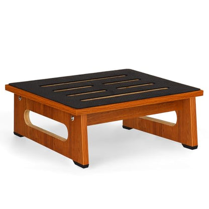 Wooden Step Stool with Non-Slip Rubber Feet Step, Heavy Duty Platform Stepping Stools with 450 LBS Capacity for Bedroom Kitchen Bathroom, Bed Steps for High Beds, Bedside Support