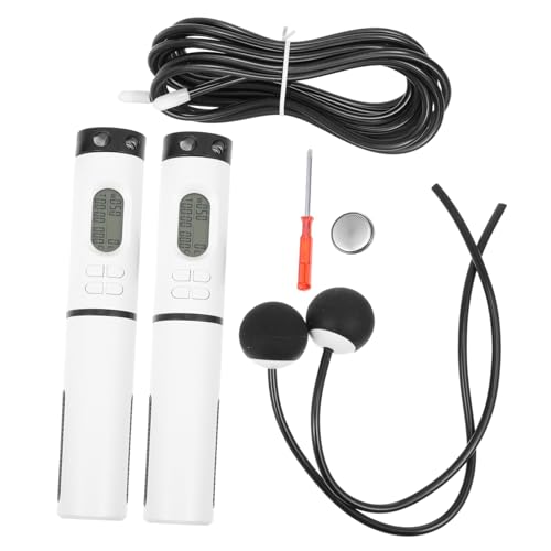 Smart Ropeless Jump Rope with Weighted Handles and Digital Counter, Indoor Workout Fitness Skipping Rope for Home Exercise and Weight Loss Training