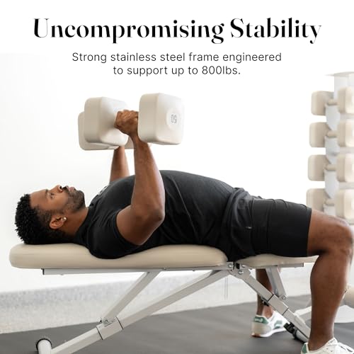WeGym Workout Bench, Adjustable and Collapsible for Home Gym Training - color: Sandstone