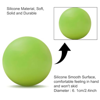 WOVTE Massage Lacrosse Ball for Sore Muscles, Shoulders, Neck, Back, Foot, Body, Deep Tissue, Trigger Point, Muscle Knots, Yoga and Myofascial Release (Green)