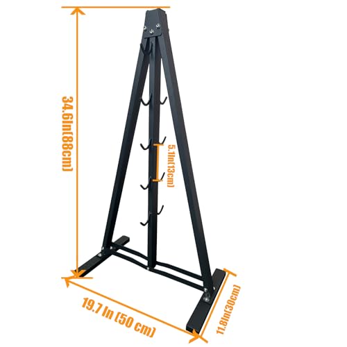 BLUSLM Lat Pull Down Bar Gym Accessory Rack, Lat Pulldown Attachments Cable Attachment Storage Rack for Mag Grip - Home Gym Fitness Heavy Duty A-Frame Stand - color: S-ZHIJIA