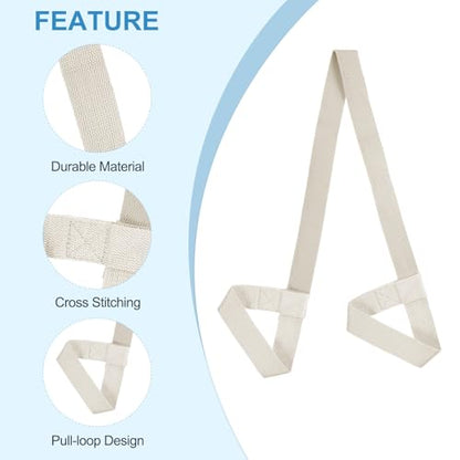 PATIKIL Yoga Mat Strap, Adjustable Yoga Mat Carrier Straps Sling Cotton Anti Slip Mat Holder Stretching Band - color: White