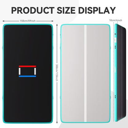 FBSPORT Inflatable Wrestling Mat 10ft/6.6ft/5ft, Outdoor and Indoor PVC Jiu Jitsu Mats, Gymnastics Training Mat Foldable for BJJ, MMA, Martial Art, Boxing, Grappling and Judo