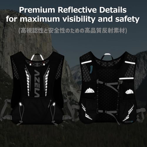 Running Water Bottles Flask BPA Free Leakproof Hydration Vest Packs Waist Belt Replacement for Triathlon Marathon Hiking Cycling Climbing Runner - color: #3 Black (7L) + 1.5L White Water Bladder