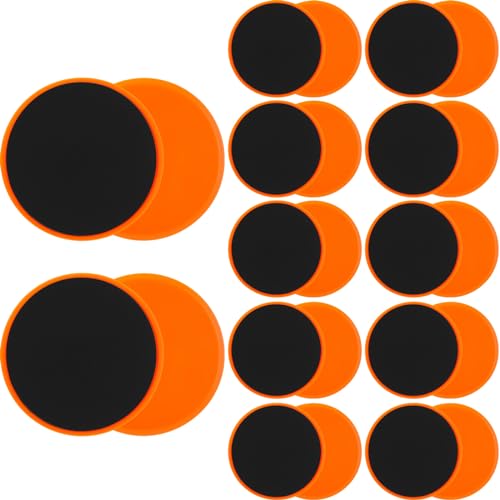 24 Pcs Core Sliders for Working Out Abdominal Exercise Gliding Discs Dual Sided Workout Disc Fitness Sliders Exercise Gear for Gym Floors Training Abdominal Core Strength - color: Orange