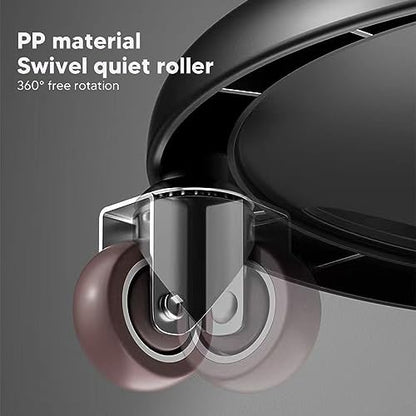 Wheel,360 Degrees Swivel Core Coaster Abdominal Strength Workout Trainer for Home Gym Fitness Waist Strength Trainer (Black)