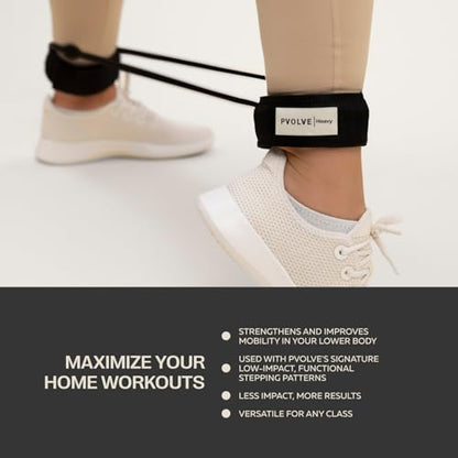Pvolve Ankle Workout Bands- Home Gym Fitness Equipment to Exercise The Lower Body and Sculpt & Tone Legs, Glutes, and Core