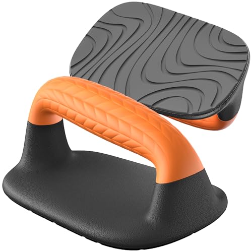 SELEWARE Push Up Bars Pushup Stands Push Up Handles w/Soft Rubber Handles - color: A: Black & Orange