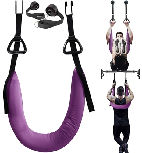 Hanging Ab Straps with Door Anchor & Pull up bar Hook, Abs Pecs Biceps Core Workout Sling, Full Body Support System for Home Gym
