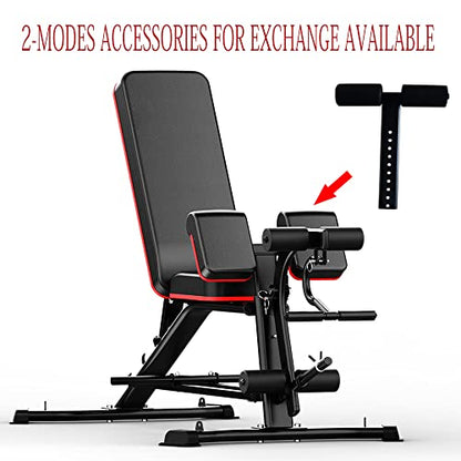 Utility Weight Bench with Leg Extension - Multi-Position Adjustable Bench for Strength Training, Dumbbell Exercise and Ab Workouts