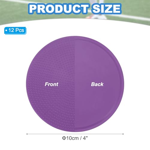 PATIKIL Spot Markers, Non-Slip Floor Dots Agility Markers Flat Field Cones Poly Dots - color: Purple