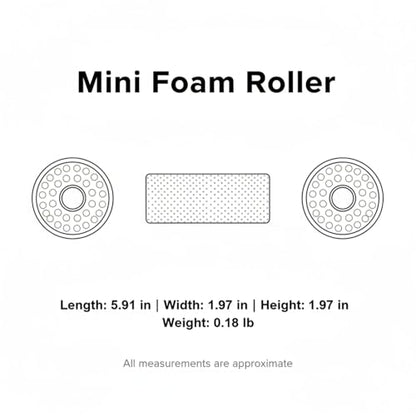 Mini Hollow EPP Foam Roller, 5.9 x 2.0 Inch Portable Exercise Tool for Travel, Gym, and Yoga (Black)