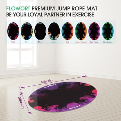 48"x36" (5mm) Jump Rope Mat - color: Red＆Purple